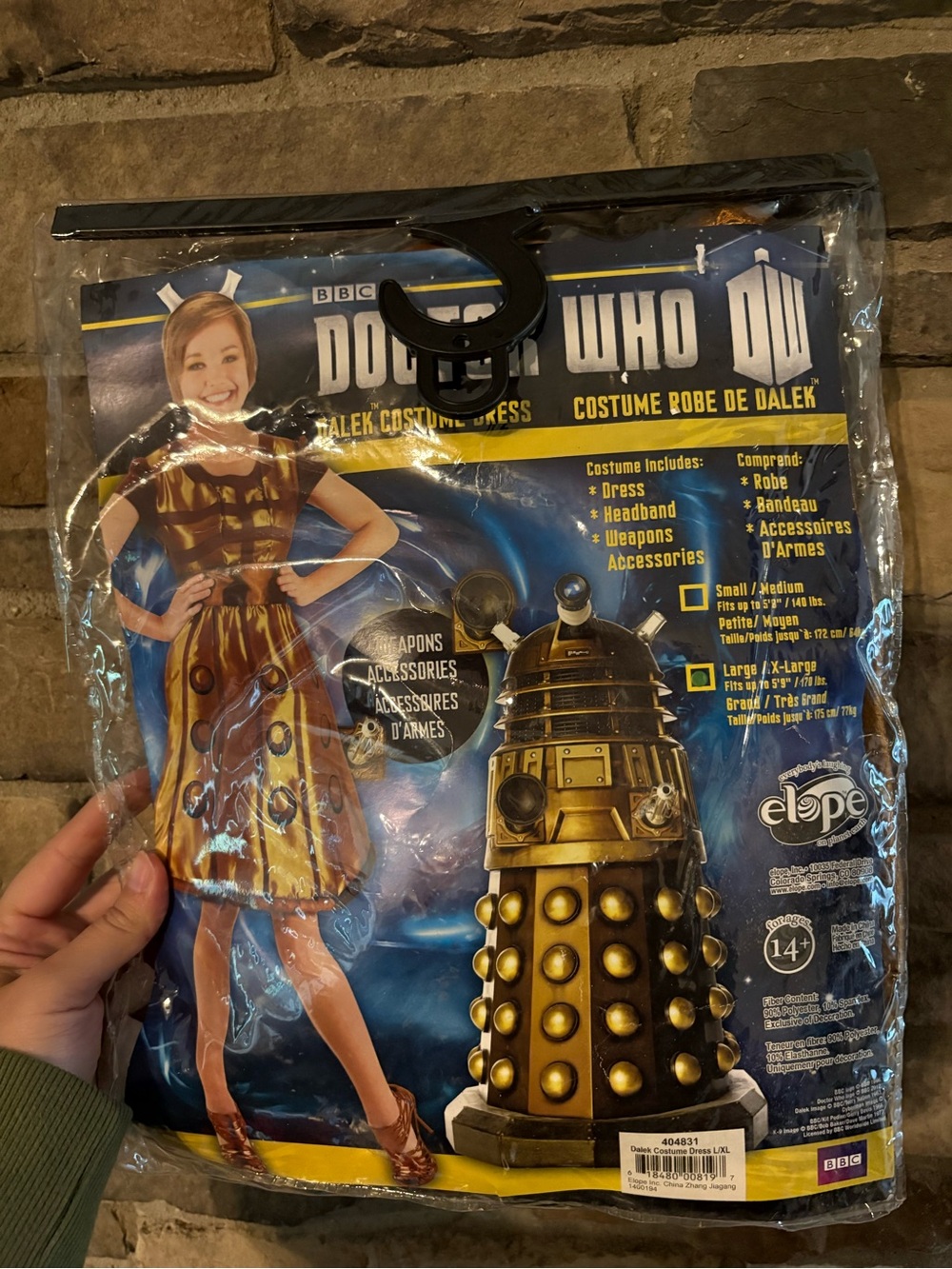 BBC Doctor Who Gold Dalek Costume Dress and headband